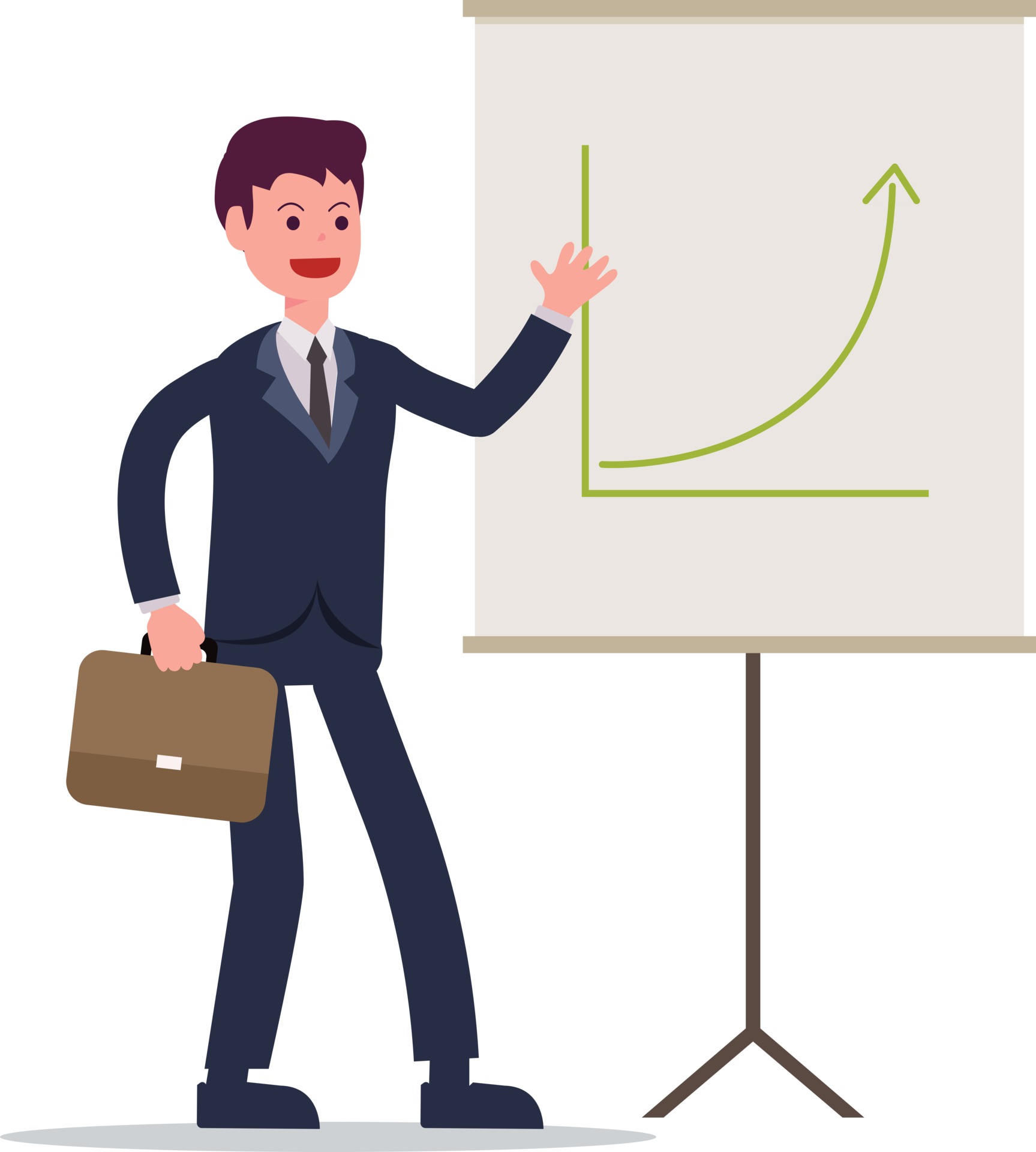 Businessman present with graph  business manager success  concept 2729550 Vector Art at Vecteezy
