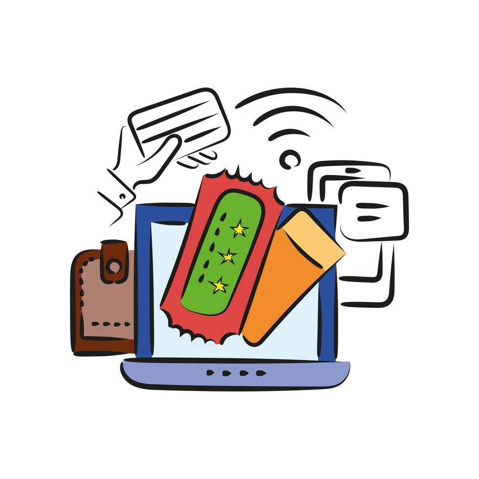 This is an online entertainment concept vector