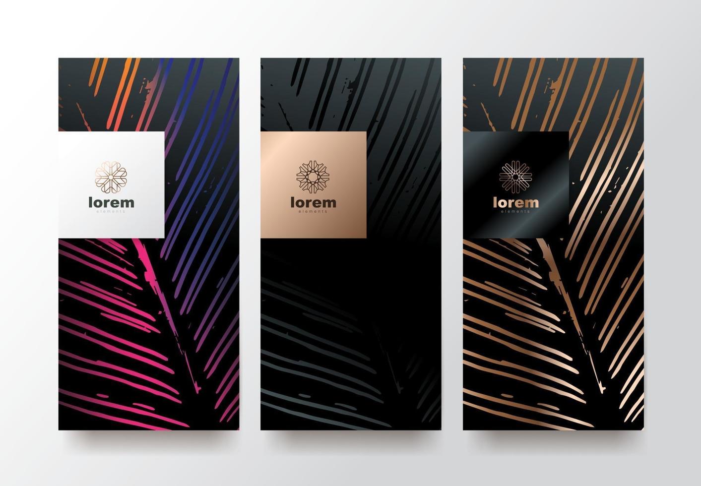 Vector set packaging templates