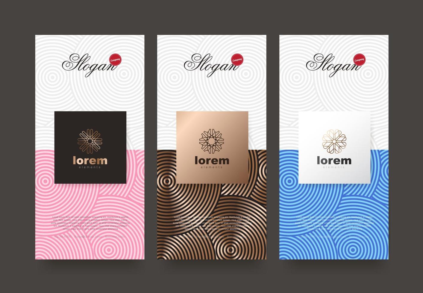 Vector set packaging templates