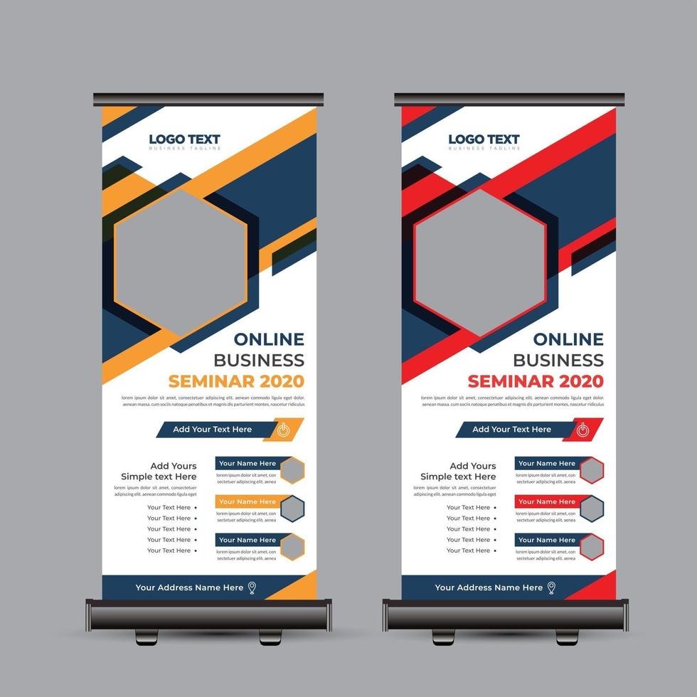 Business Conference Roll Up Banner vector