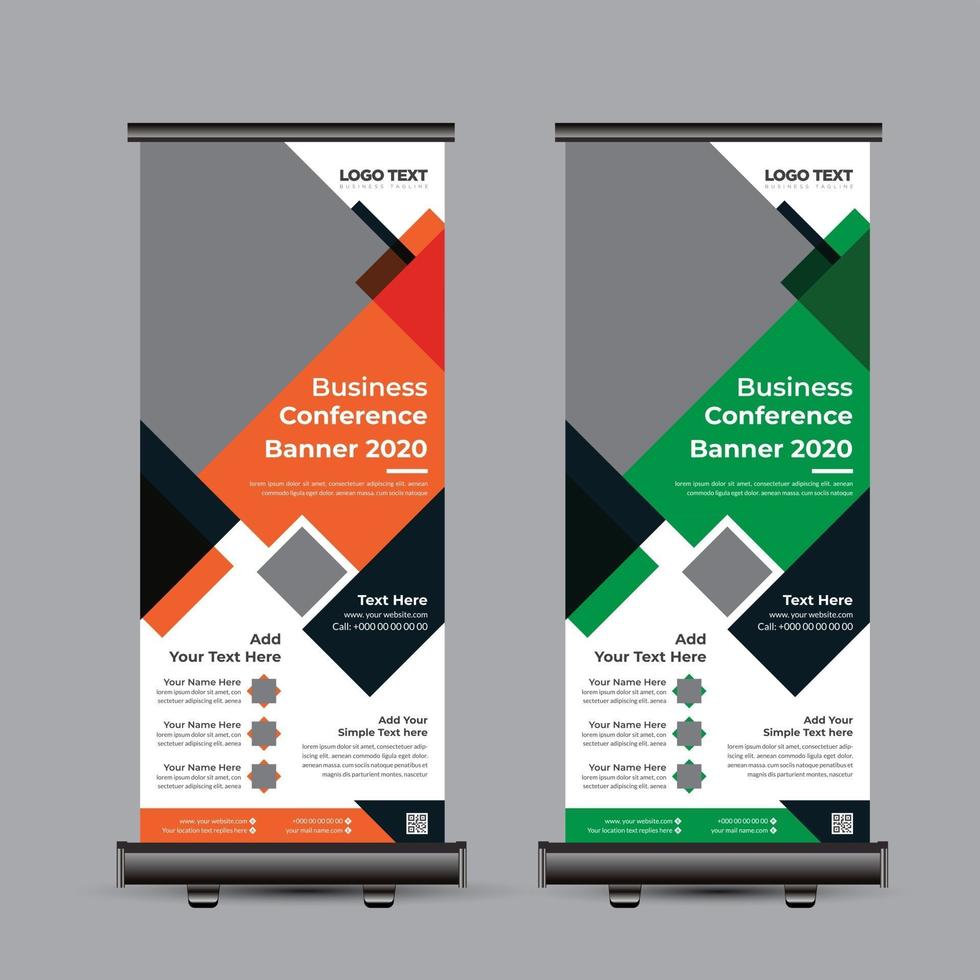 Business Conference Roll Up Banner vector