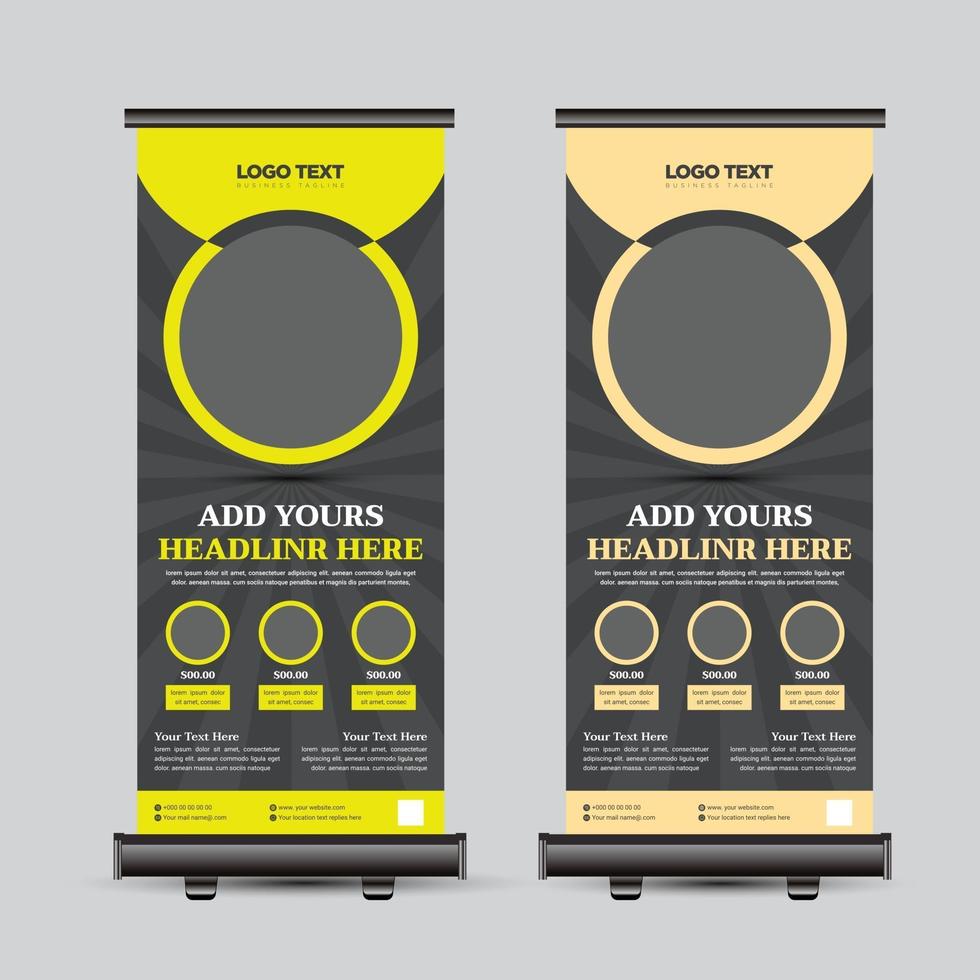 Fast Food Roll Up Banner Template vector