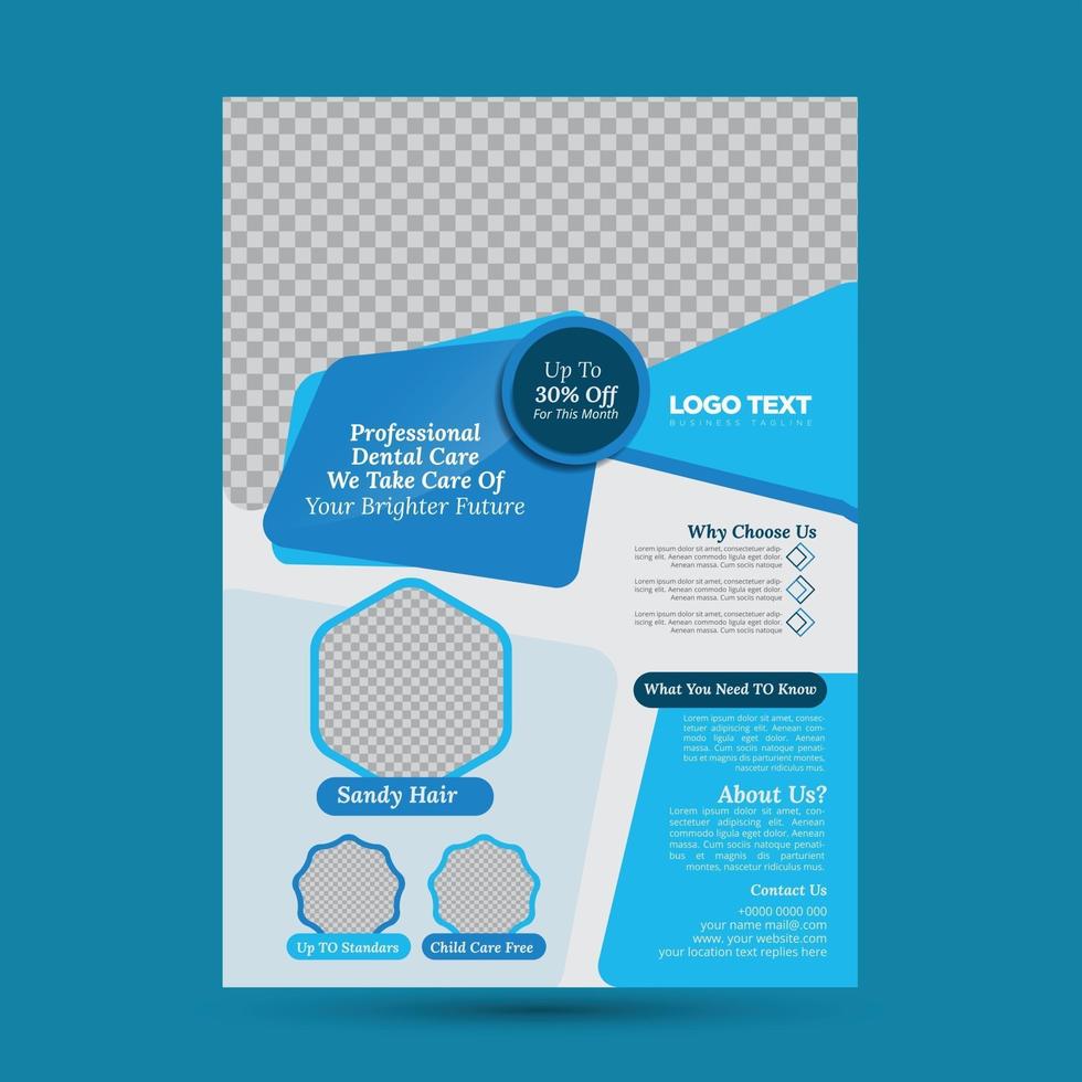 Dental Flyer Design Template vector