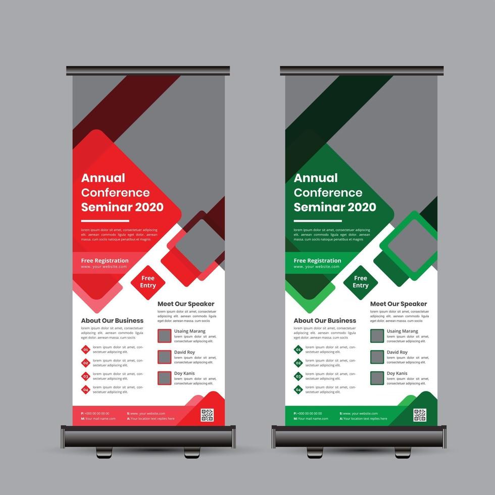 Business Conference Roll Up Banner vector