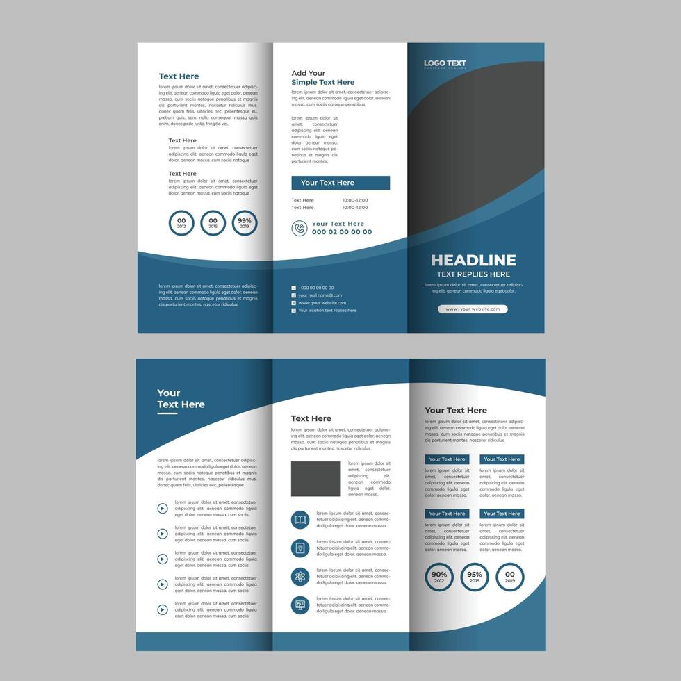 Admission Tri-Fold Brochure Design Template vector