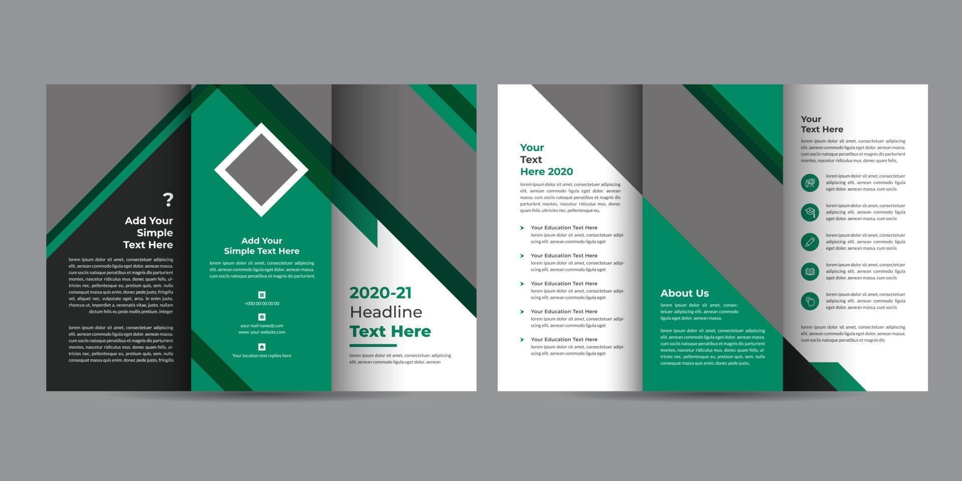 Educational Tri-Fold Brochure Design vector