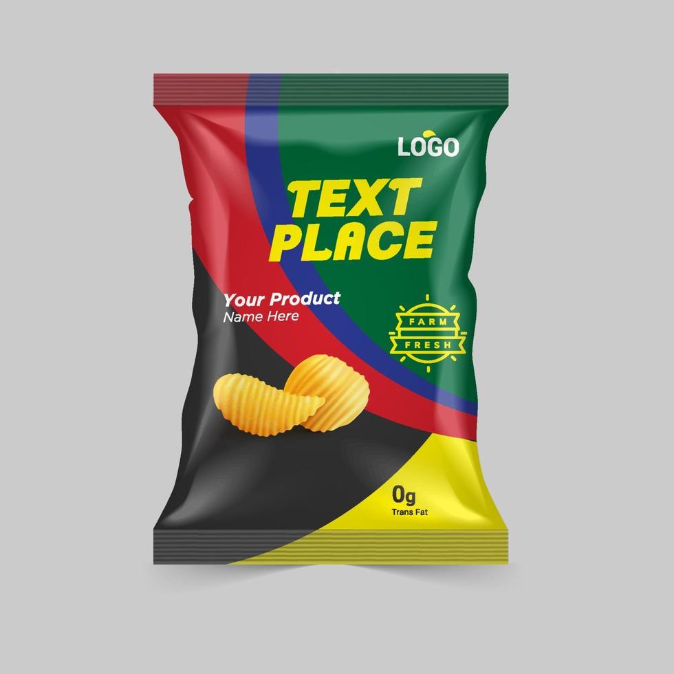 Free chips and dry fruits packaging design ideas for packaging company vector