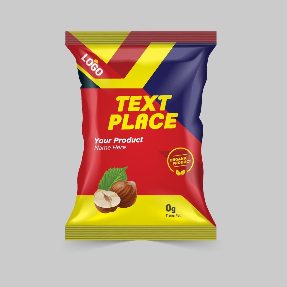 Free chips and dry fruits packaging design ideas for packaging company vector