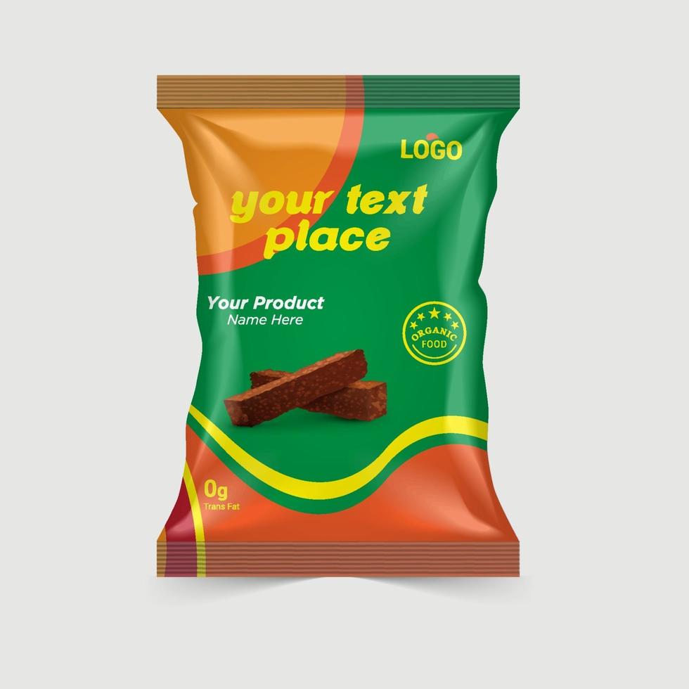 Free chips and dry fruits packaging design ideas for packaging company vector