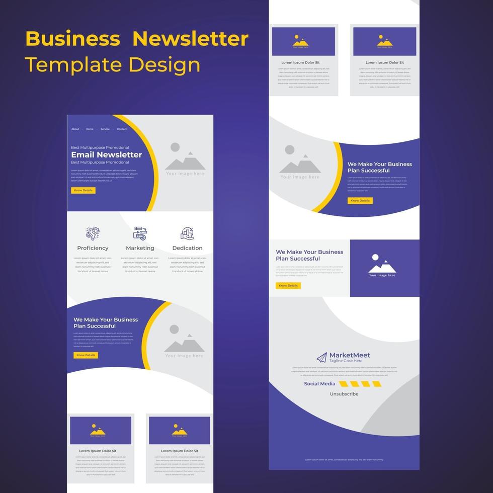 Multipurpose Corporate Business Campaign Promotional Email Template Design vector