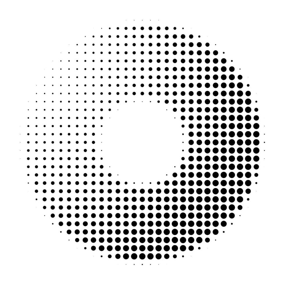 Radial Halftone Circle vector