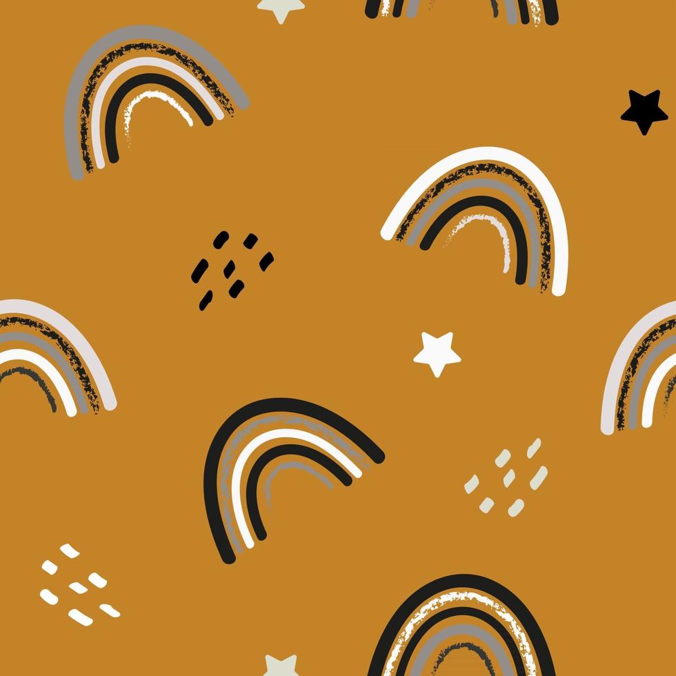 Boho Rainbow Seamless Pattern Vector Modern Background 2730165 Vector Art At Vecteezy