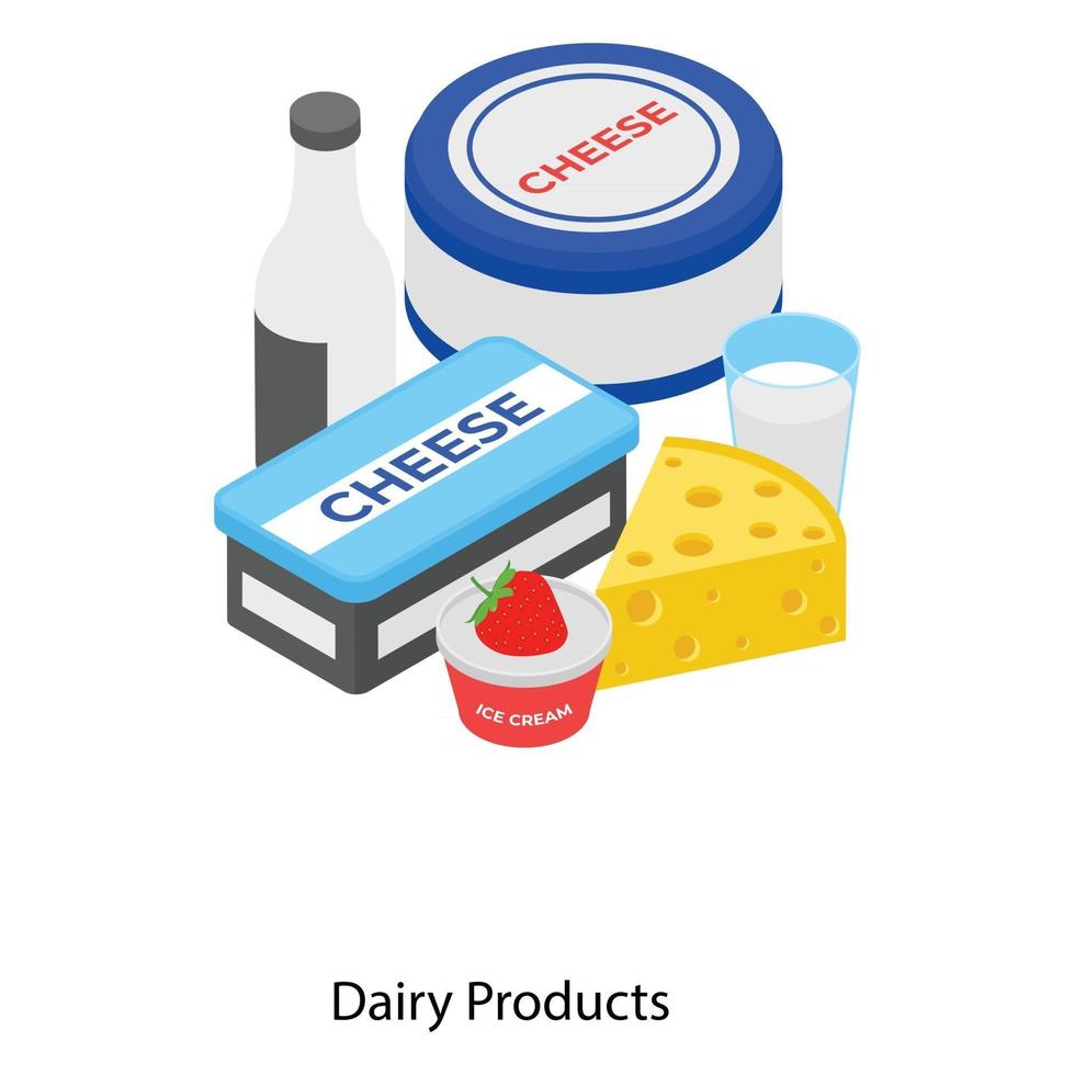 Dairy Products and Grocery vector