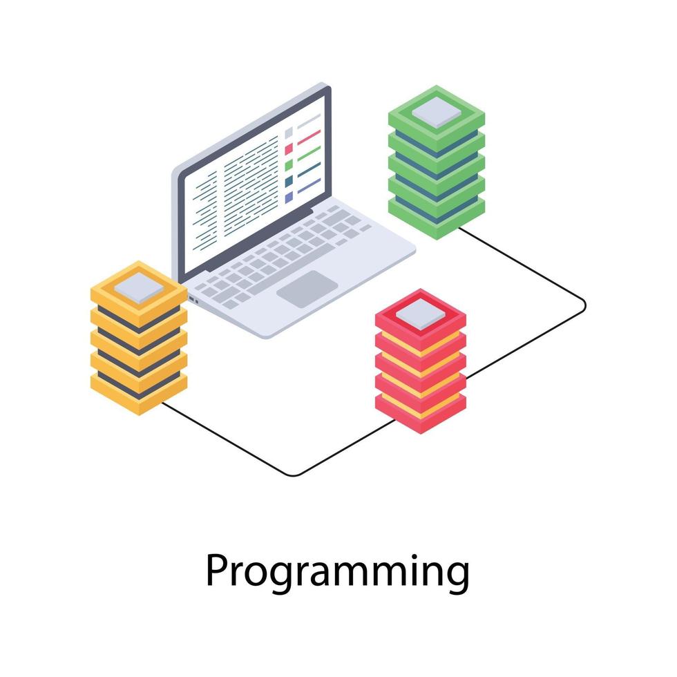 programación y desarrollo web vector