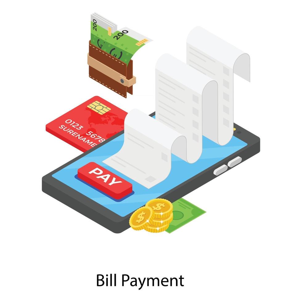 Bill Payment and Invoice vector