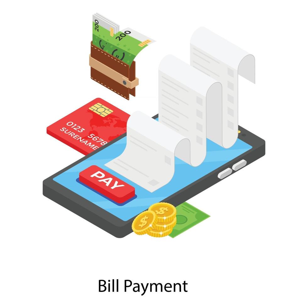 pago de facturas y factura vector