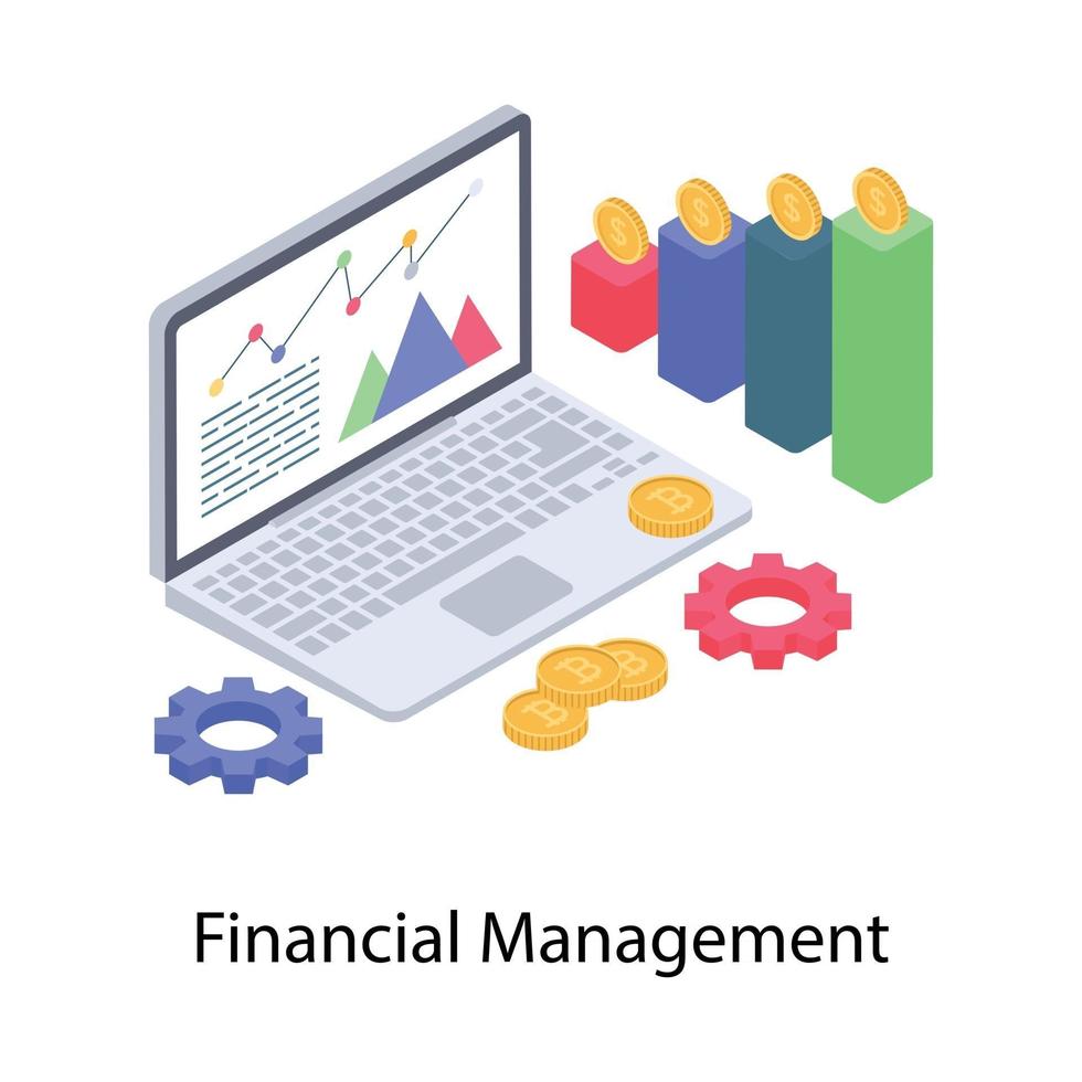 Finance Management and Analytics vector