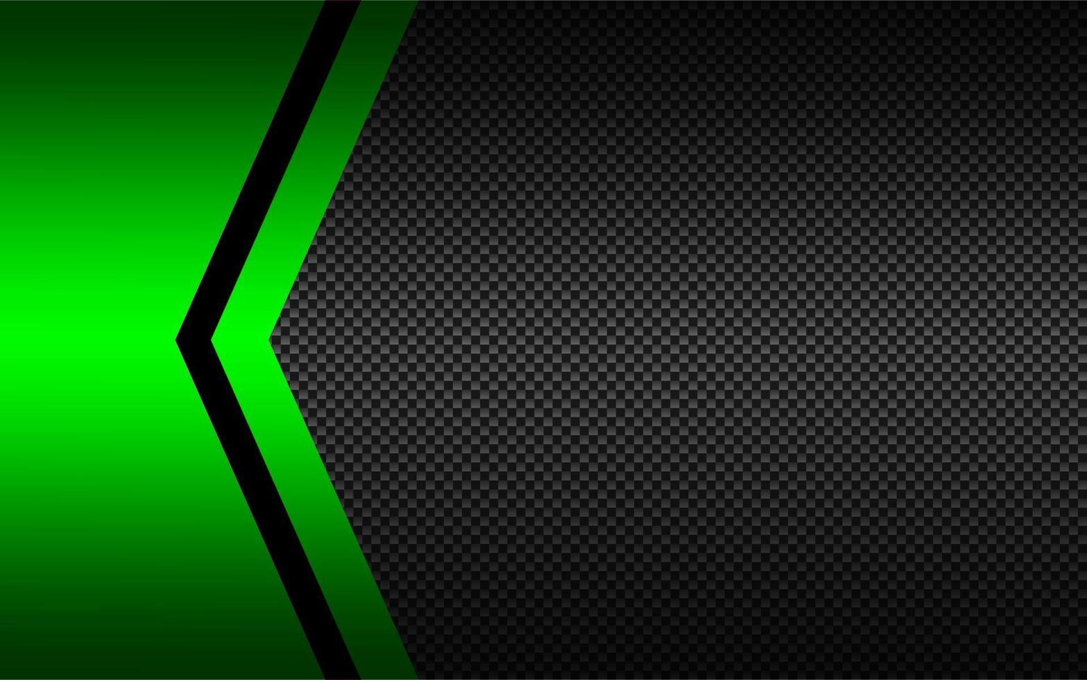 Black and green abstract vector background with carbon fibre pattern. Template for your banner and presentation. Modern vector design illustration