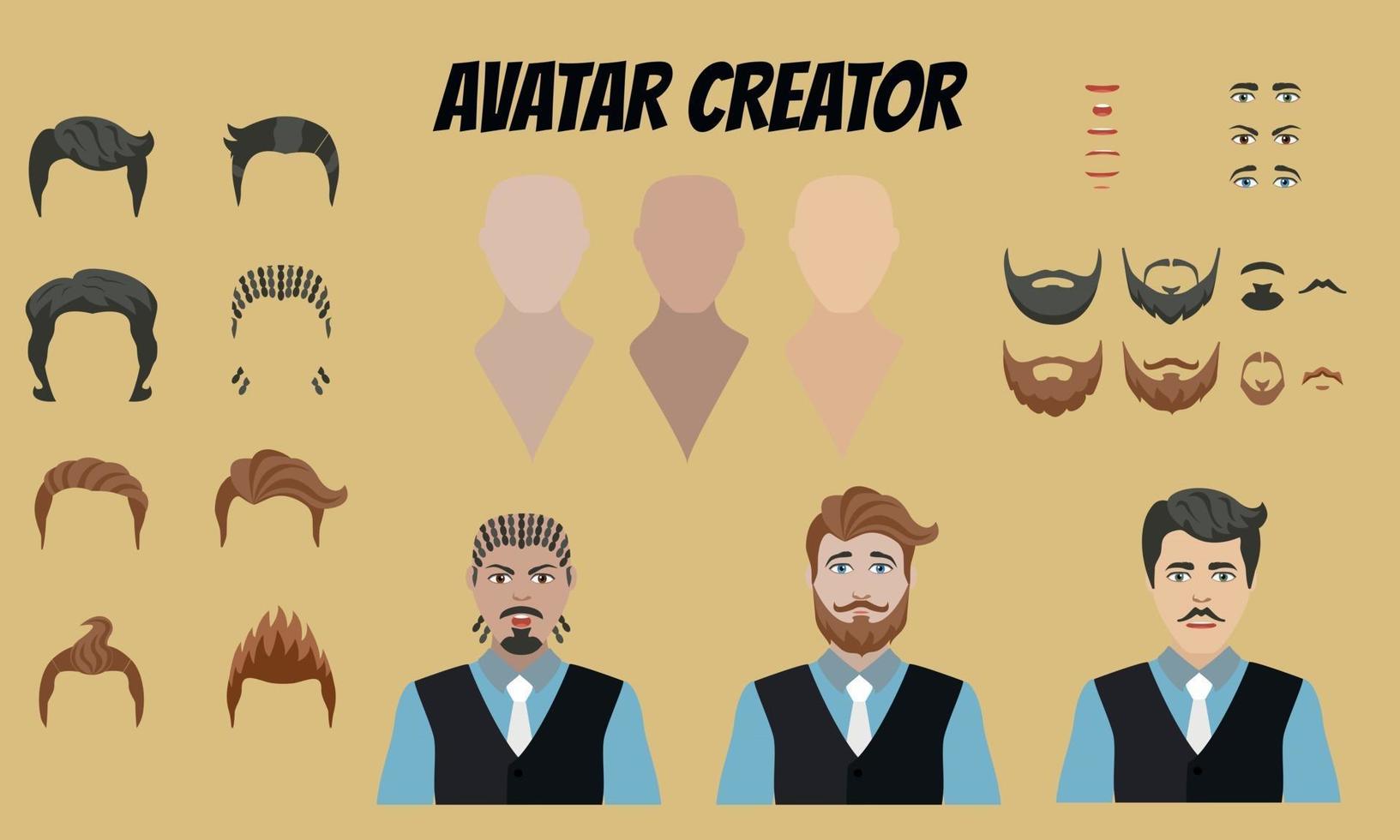 Male avatar creator vector