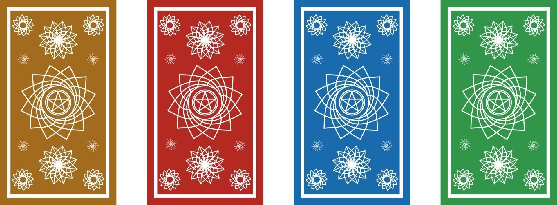 Vectorial design of the back of Tarot cards vector