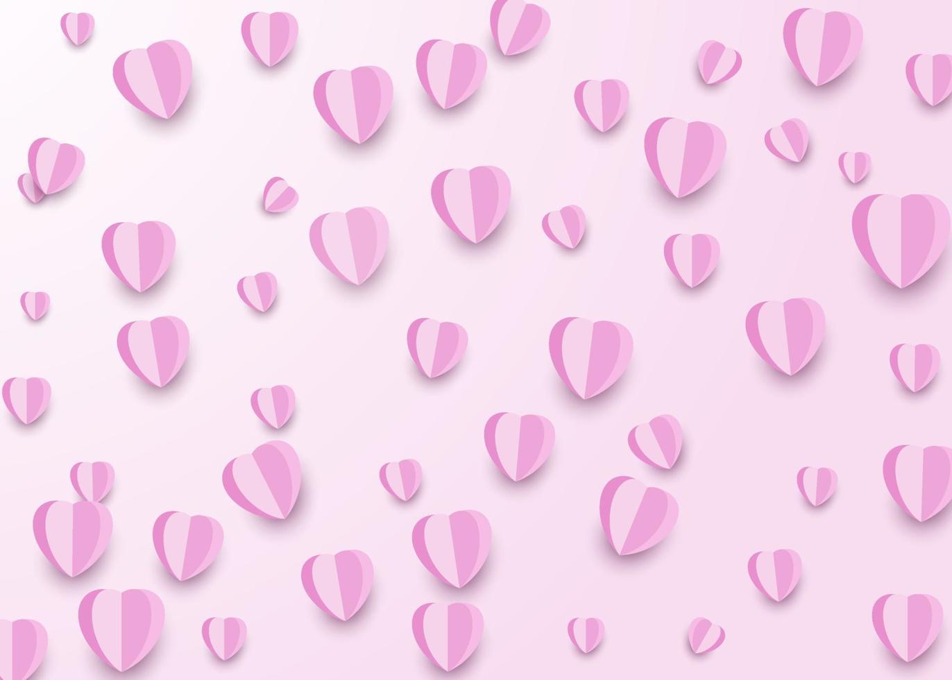 Heart shape in papercut style vector