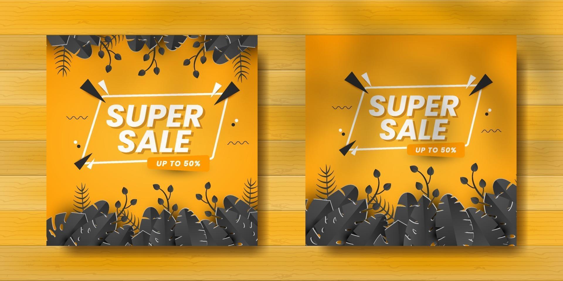 Super sale for social media post vector