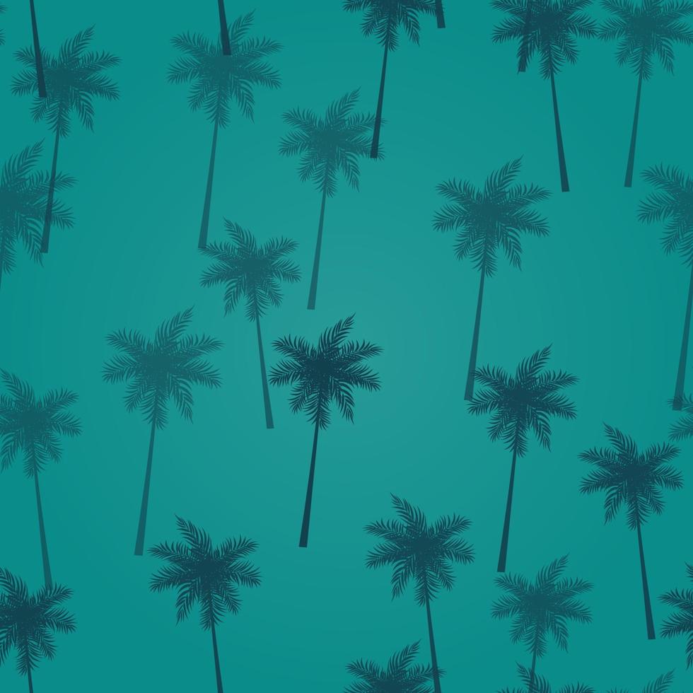 Tropical Palm Leaves Seamless Pattern Background. Vector Illustration