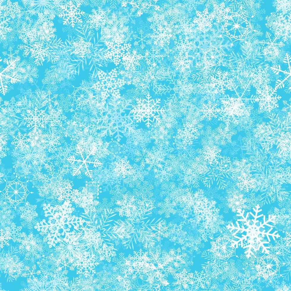 Abstract Winter Design Seamless Pattern Background with Snowflakes for Christmas and New Year Poster. Vector Illustration