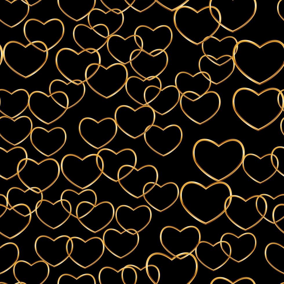 Love Heart Seamless Pattern Background. Vector Illustration