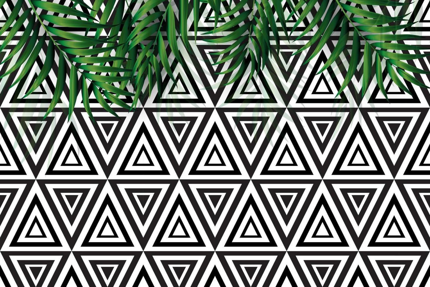 Tropical Natural Palm Background. Vector Illustration