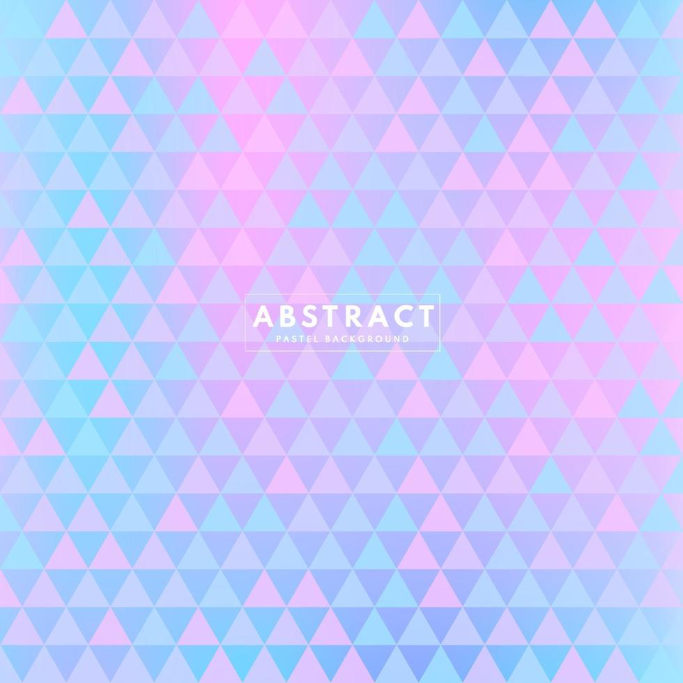 Abstract simple triangle geometric background with colorful triangles. Pattern with pastel gradient. Modern and minimal hologram design. Vector illustration