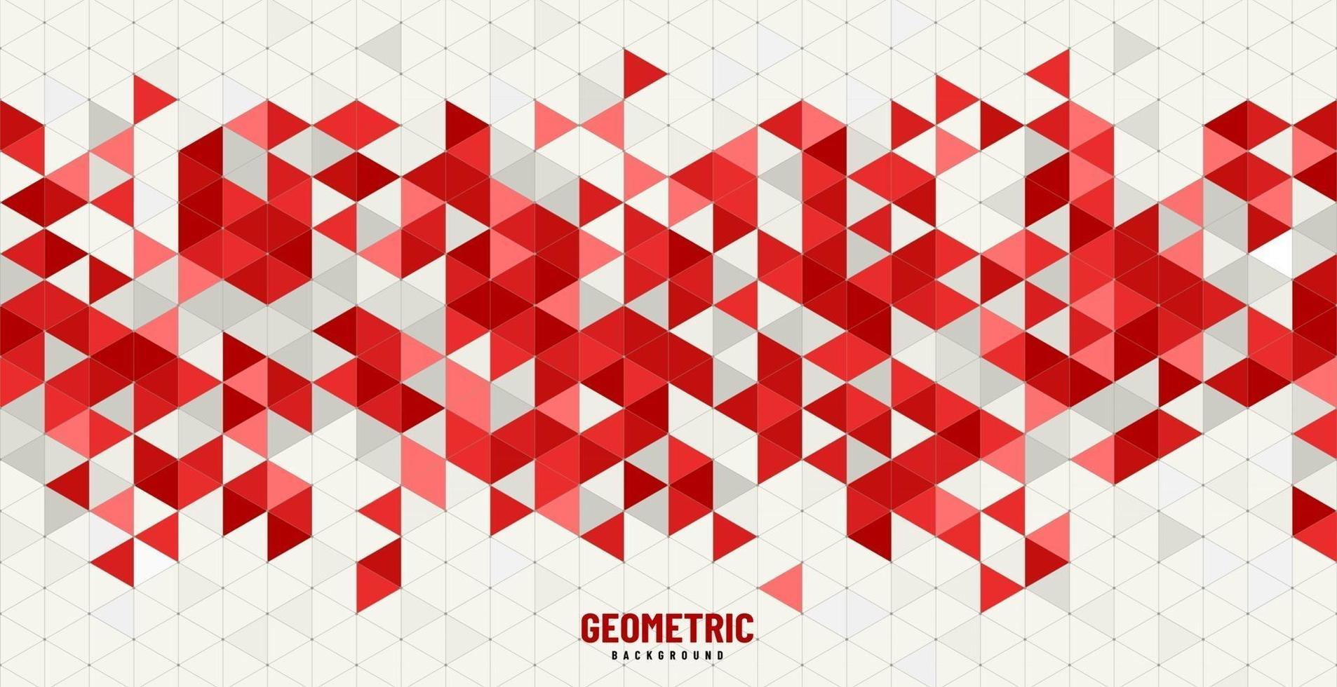 Red, white and grey color of modern technology traingle geometric pattern design. You can use for cover, poster, banner web, flyer, Landing page, Print ad. Vector illustration