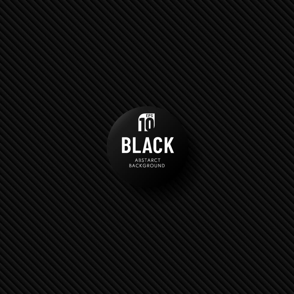 Black gradient striped lines diagonal texture on dark abstract background with copy space. Modern and minimal concept. Vector illustration