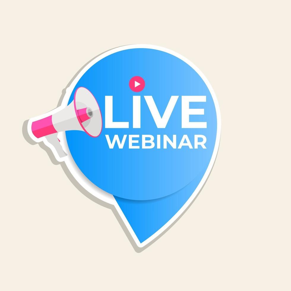 Live Webinar Sign Icon Vector Illustration
