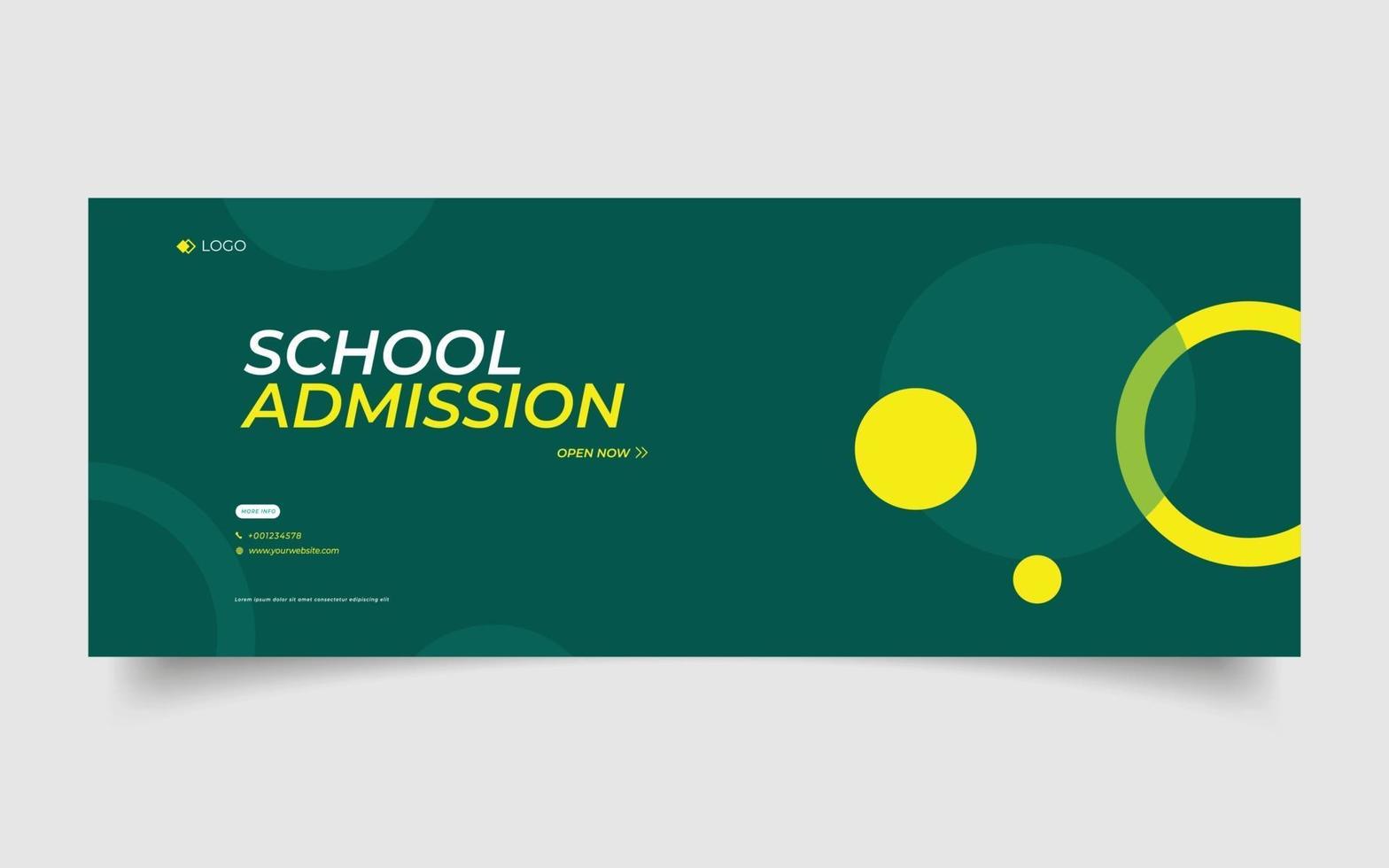 Template banner school admission vector