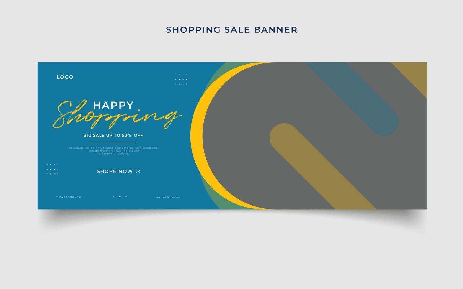 Shopping sale banner vector