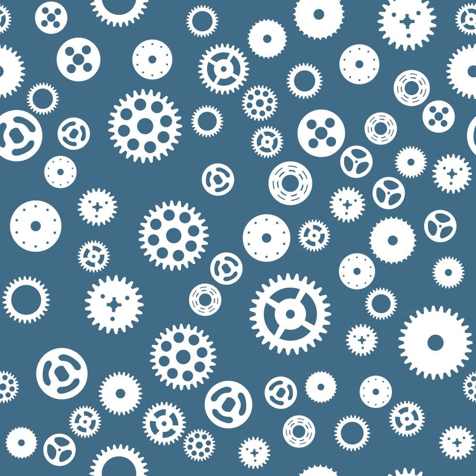 Abstract Wheel Gear Design Seamless Pattern Background. Vector Illustration