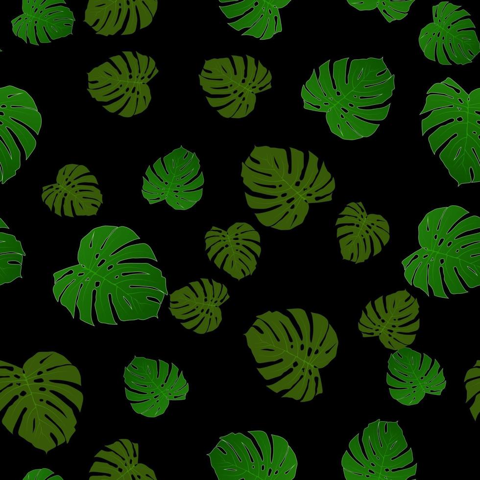 Abstract leaf monsters Seamless Pattern Background Vector Illustration