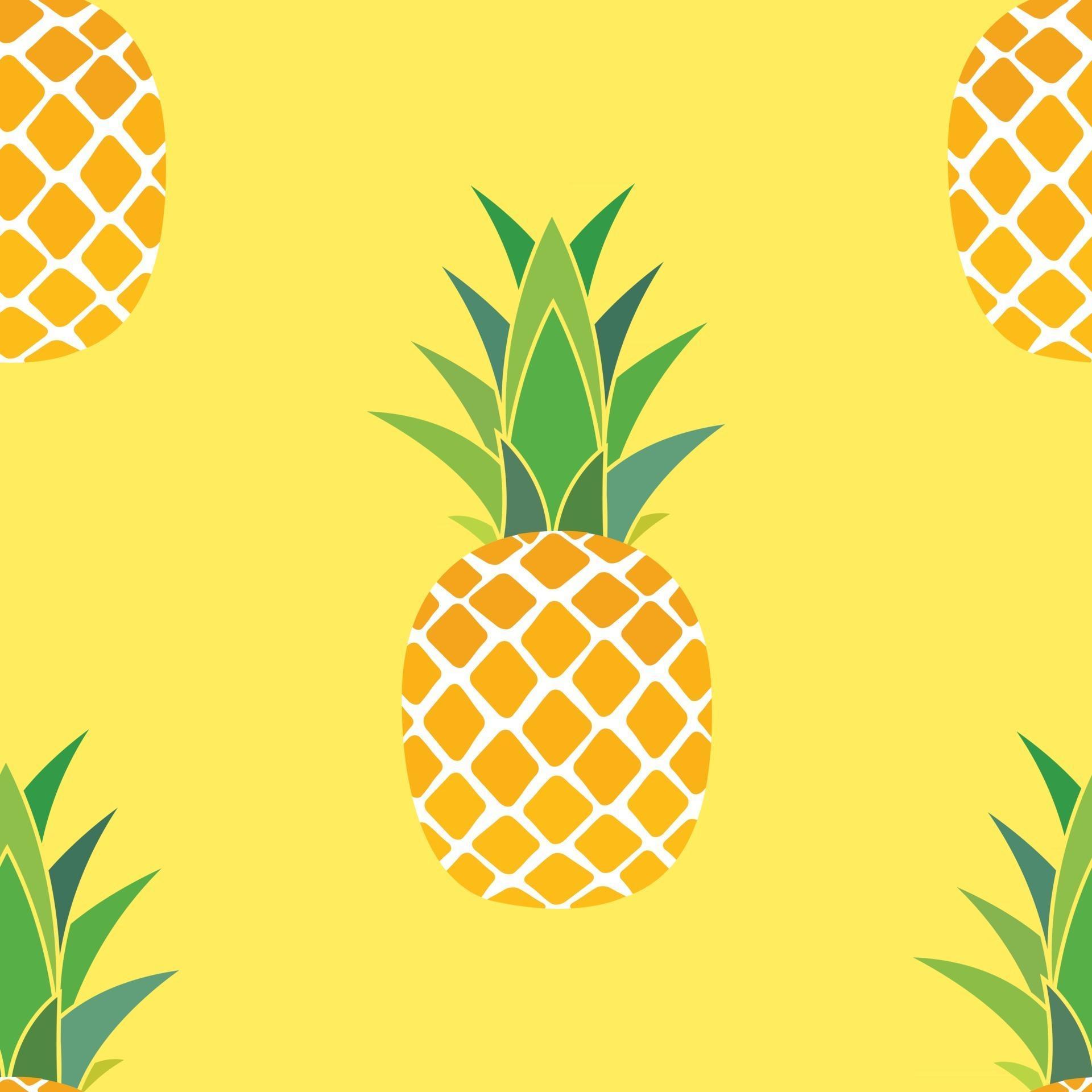 Pineapple Seamless Pattern Background. Vector Illustration. EPS10