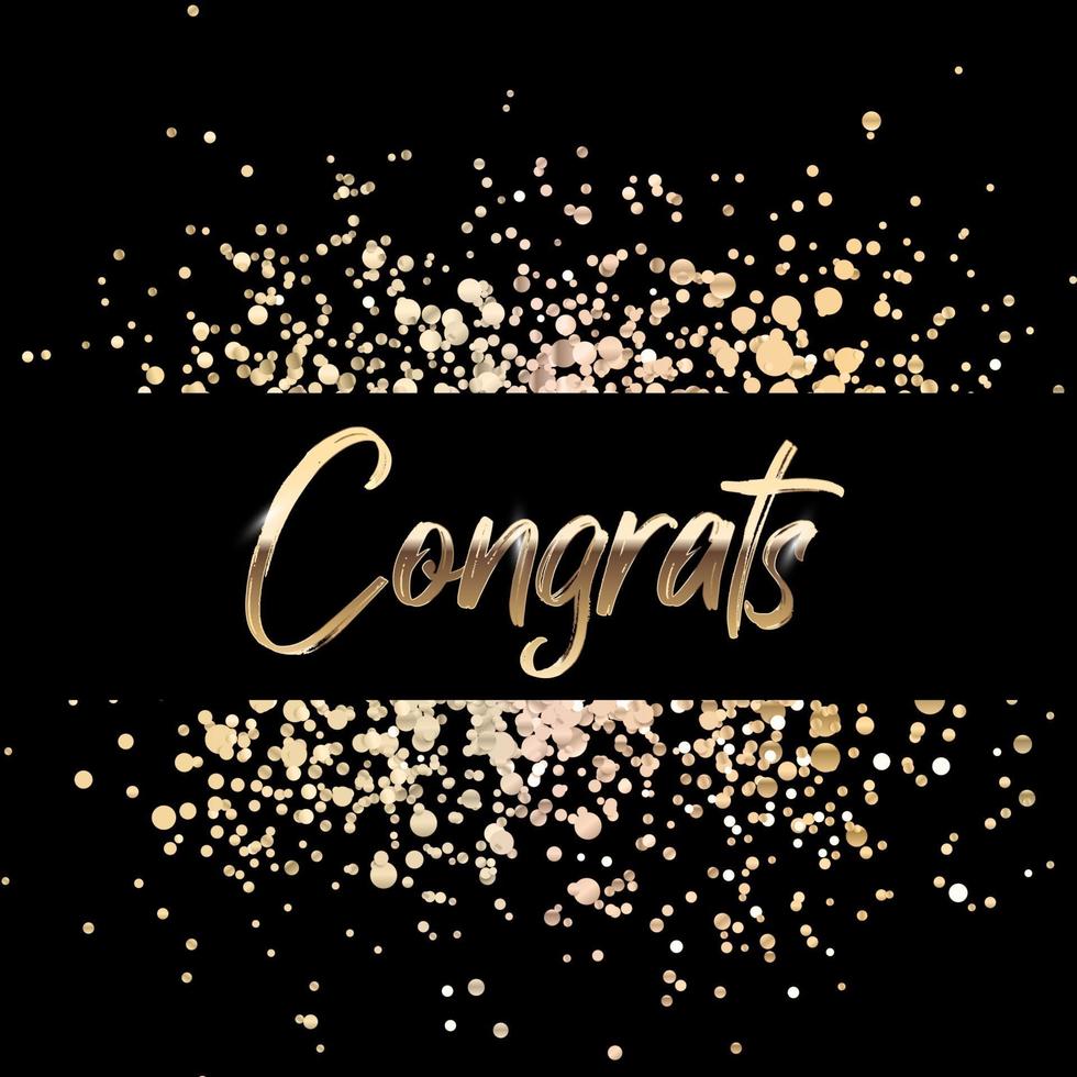 Congratulations abstract design template background. Vector illustration