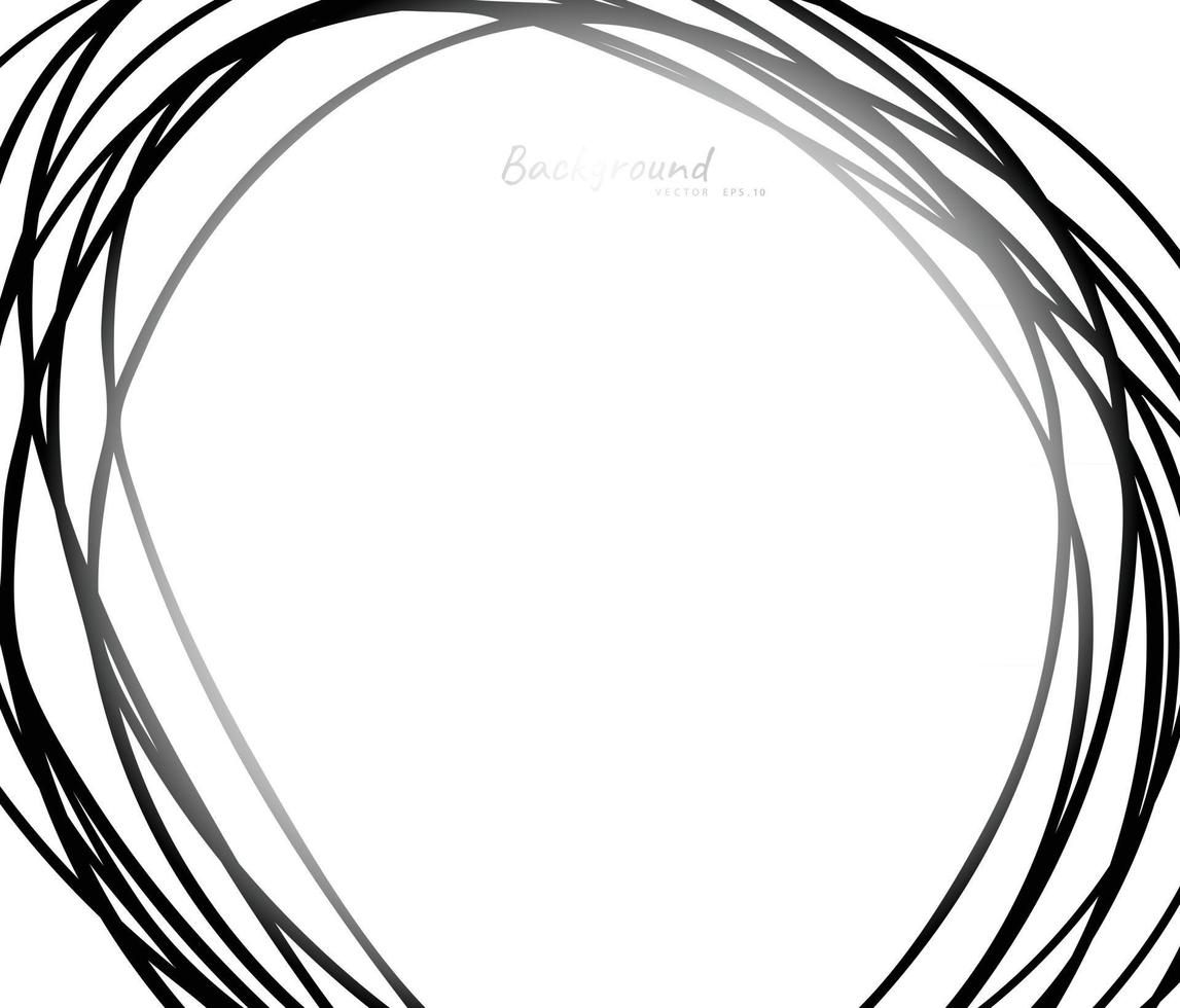 Hand drawn circle line sketch vector