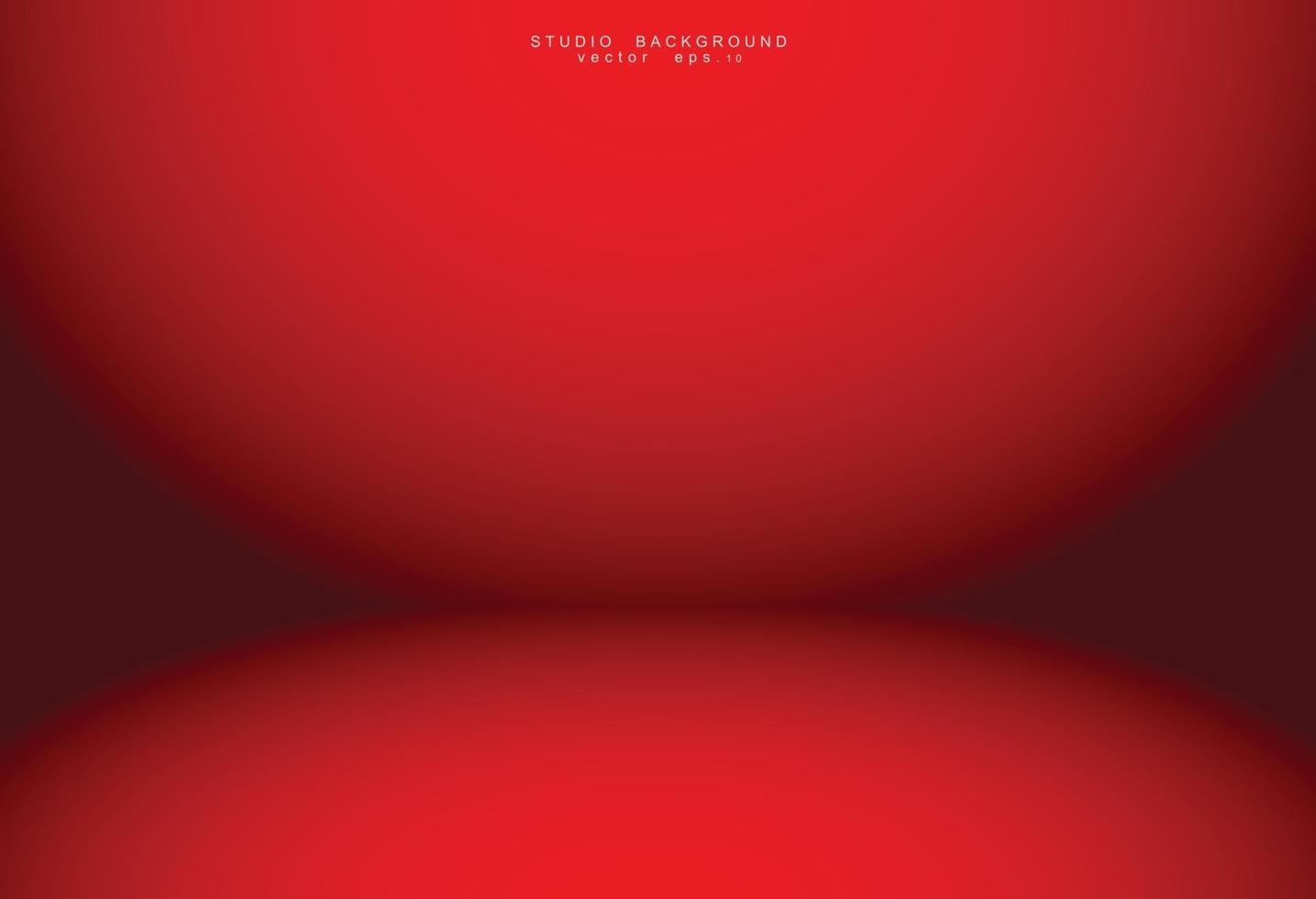 Empty red color studio room background vector