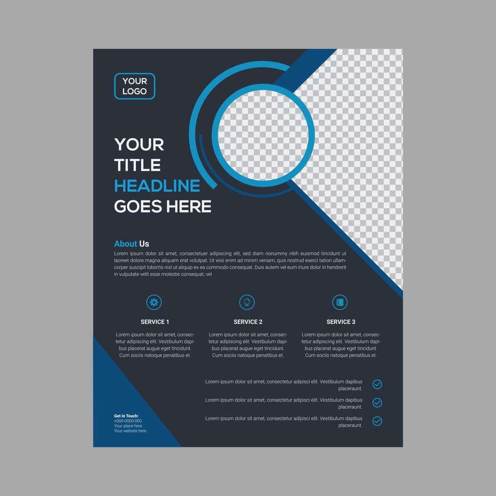 Business flyer brochure design template vector graphic layout poster