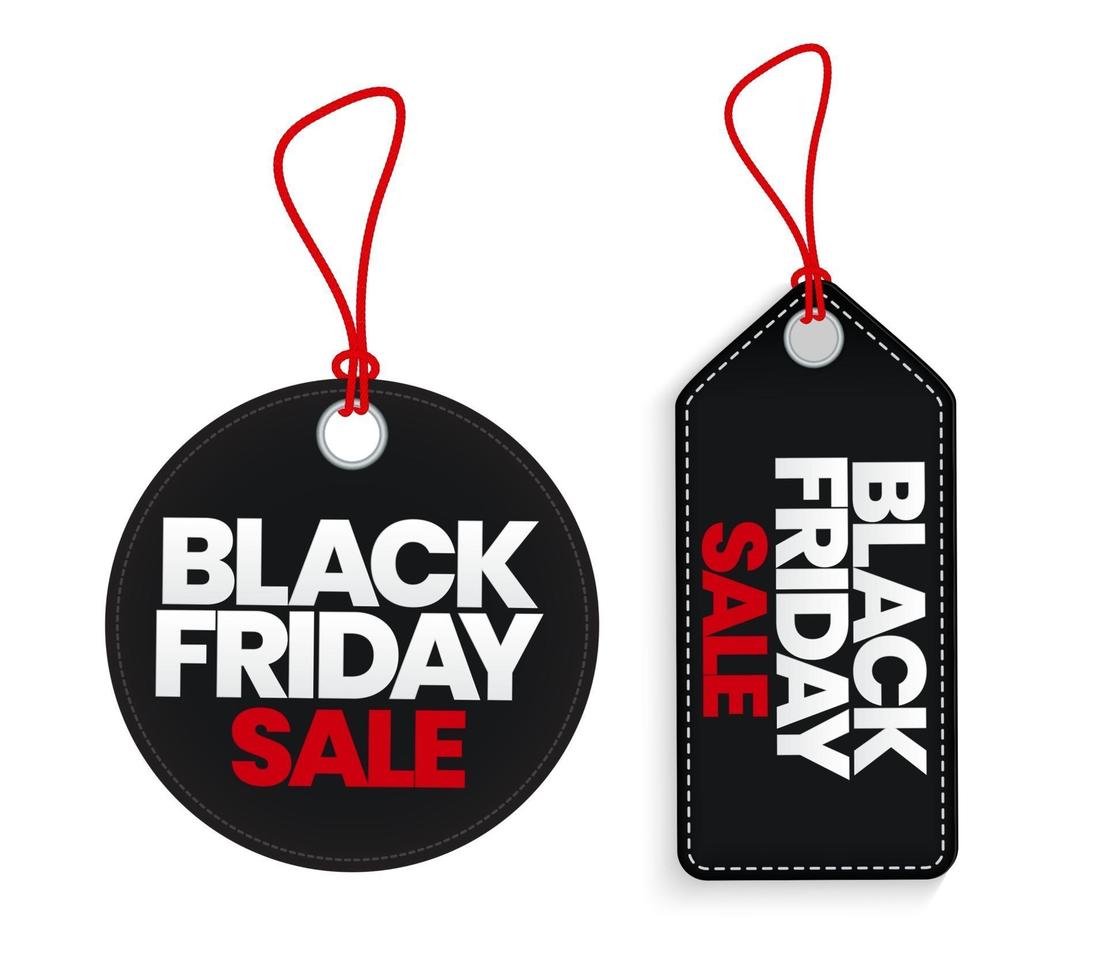 Black Friday Sale Label Template Collection Set. Vector Illustration