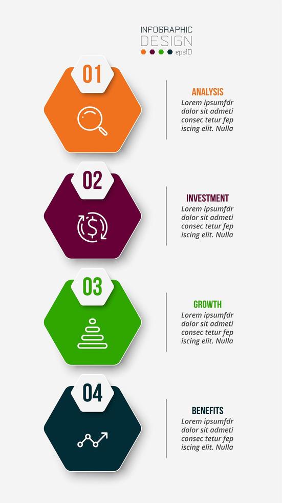 Work flow business infographic template. vector