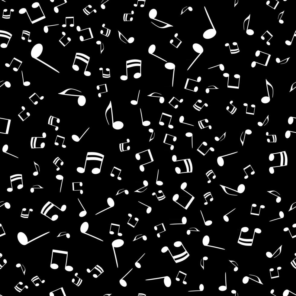 Musical notes Seamless Pattern Background. Vector Illustration