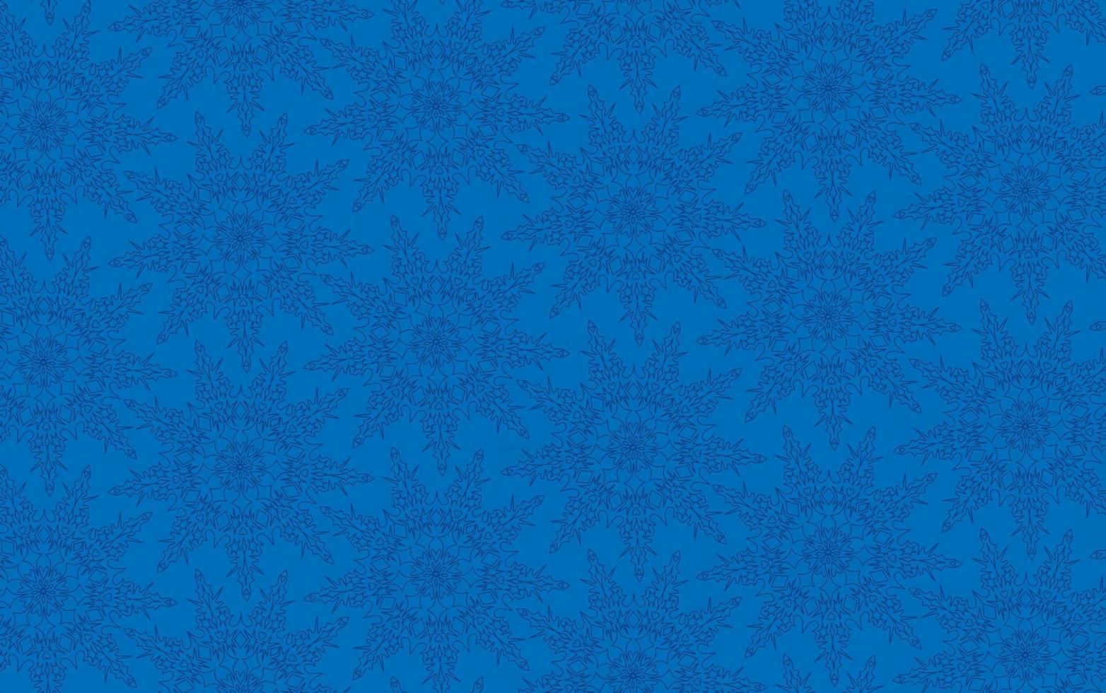 Winter blue abstract backdrop. Snowflakes seamless pattern, snow background. vector