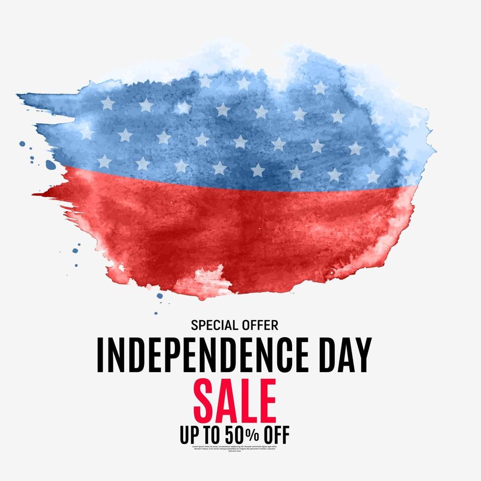 Independence Day USA 4th Of July Sale Background. Vector Illustration