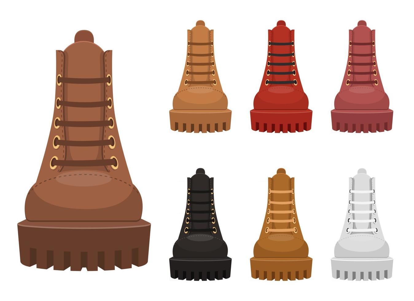 Leather boots vector design illustration isolated on white background